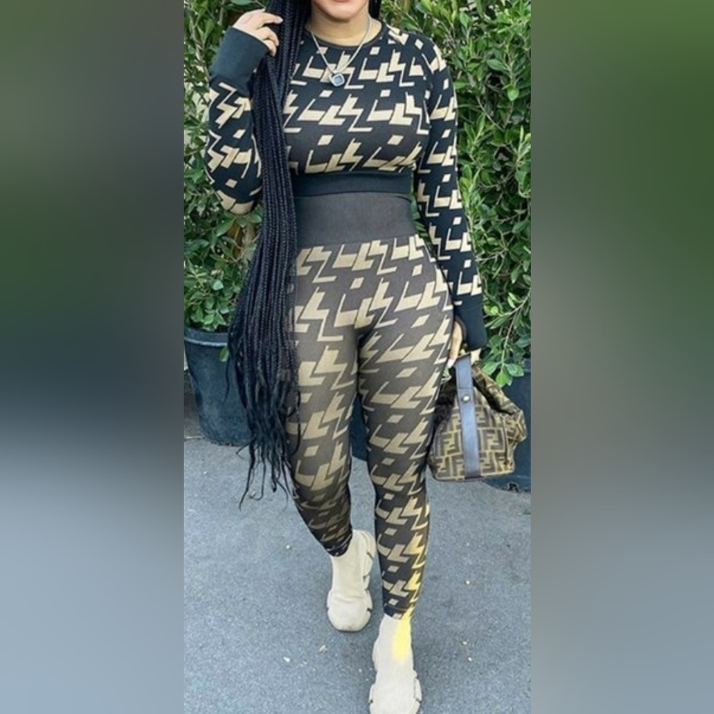 NWT Crop Top & Stretchy sheer mesh Pant Set